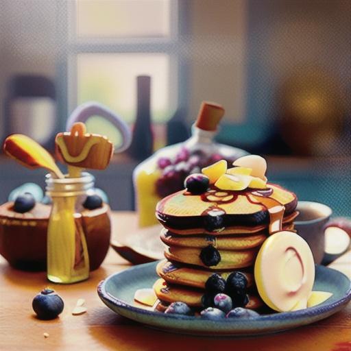 Almond Flour Blueberry Pancakes