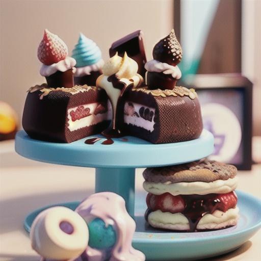 Lamington ice-cream sandwiches