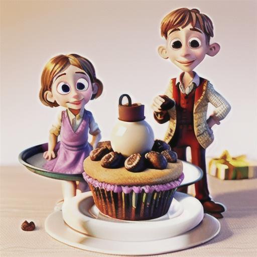 Mini rum & raisin fruitcakes