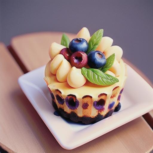 Little blueberry cheesecakes