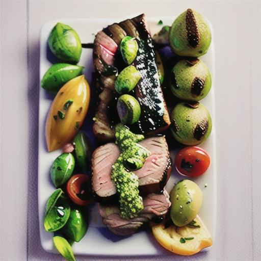 Steak with pistachio pesto recipe