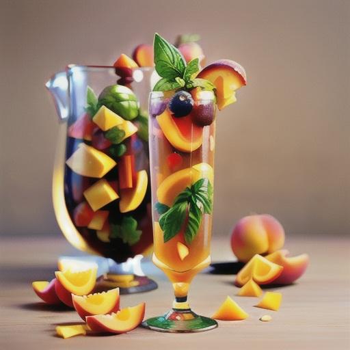 Peach-Basil Sangria