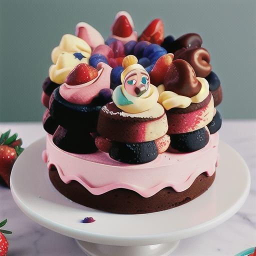 Neopolitan ice-cream cake