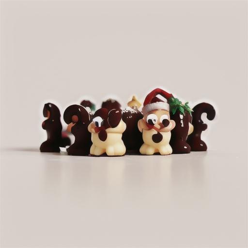 Mini chocolate christmas cakes