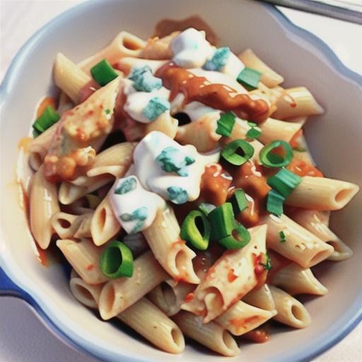 Lower-Calorie Buffalo Chicken Pasta