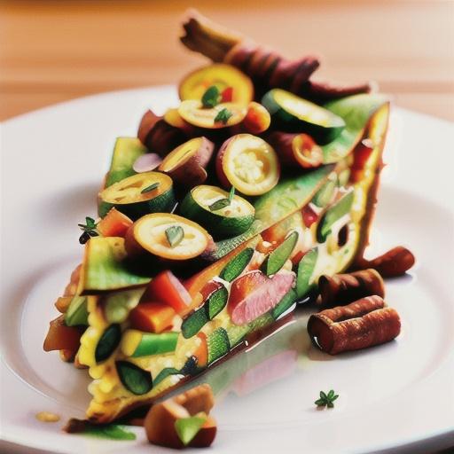 Zucchini, sweet potato and thyme frittata