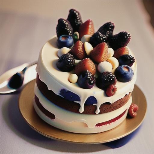 Naked Vanilla Cake with Mascarpone and Berries