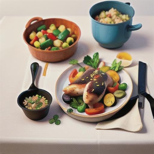 Spice-roasted chicken with vegetables recipe