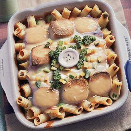 Baked Ziti Alfredo with Cajun Chicken