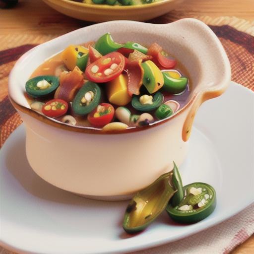 Spicy Black-Eyed Pea Soup with Bacon