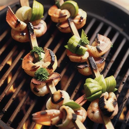 Grilled Shrimp Kabobs with Fresh Herbs