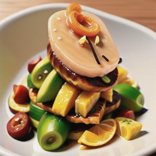 Salmon with citrus & garlic sauce