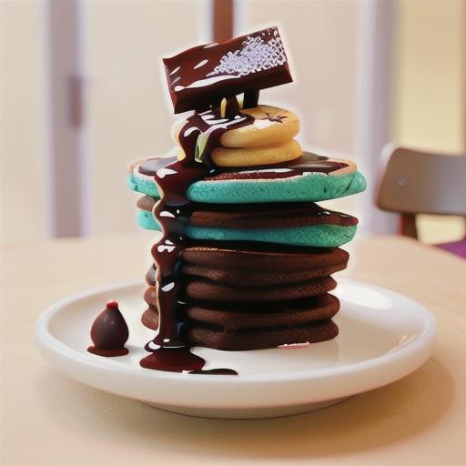 Luscious Brownie Pancake Stacks