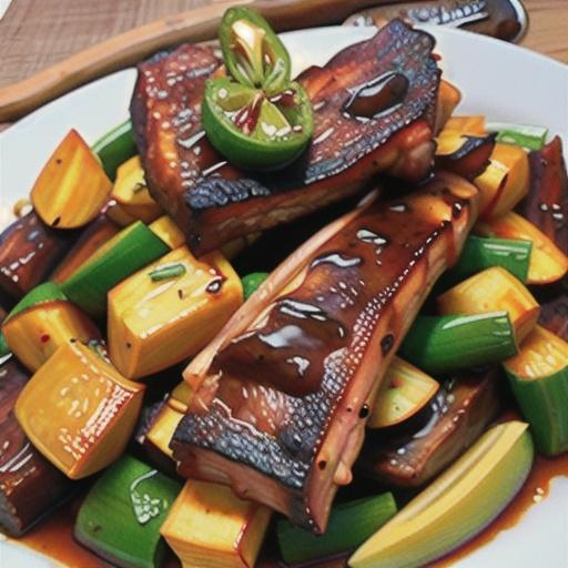 Sticky chilli pork ribs