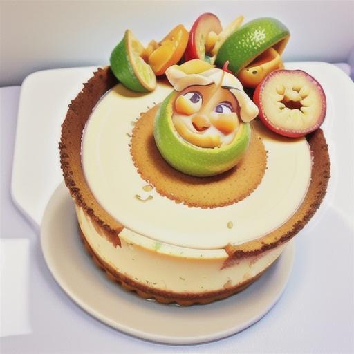 Reduced-fat passion-lime cheesecake