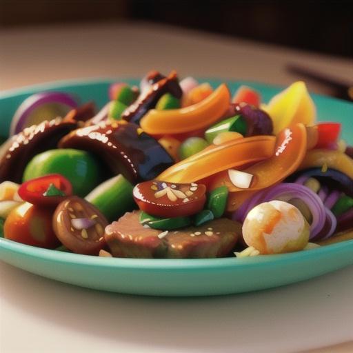 Mild Thai Beef with a Tangerine Sauce