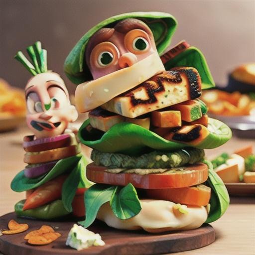 Haloumi, carrot & pesto wrap