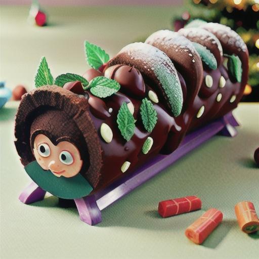 Choc-mint Flake log recipe