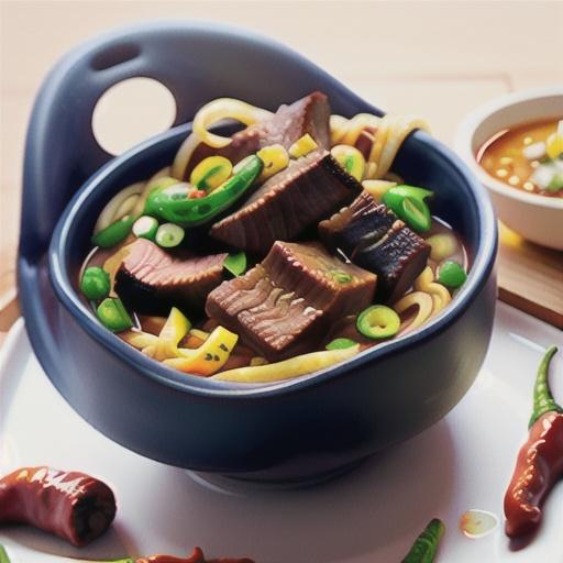 Sweet chilli beef noodles