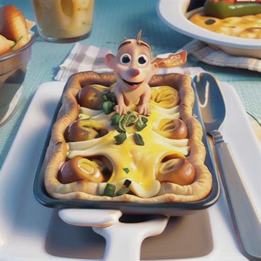 Impossibly Easy Hot Dog and Cheese Pie