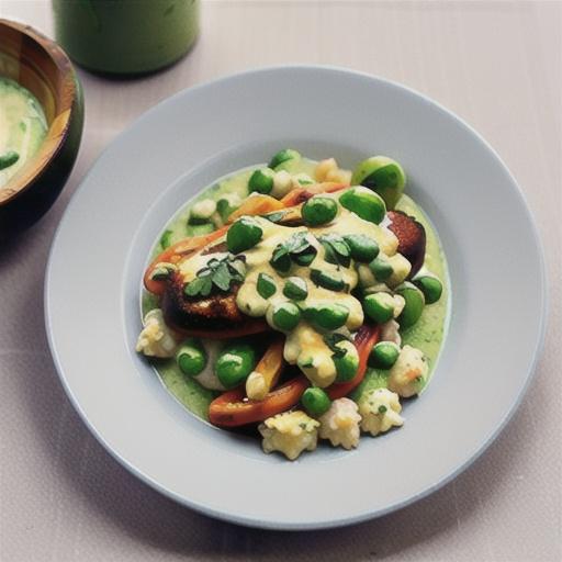 Spicy chicken breasts with avocado sauce