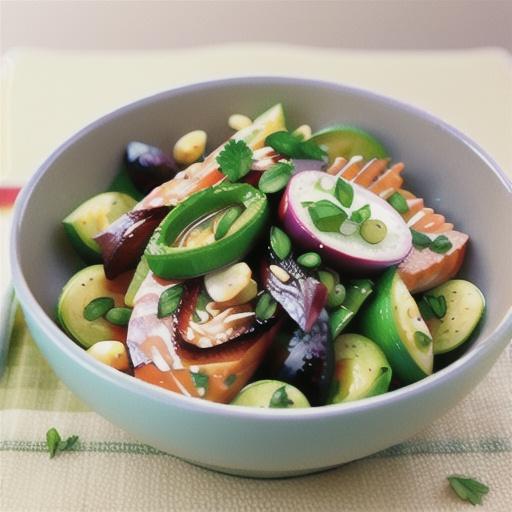 Salmon nicoise salad