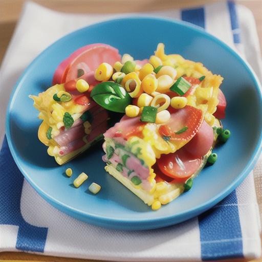 Ham and corn frittata