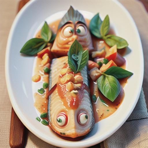 Baked fish with tomato caper sauce