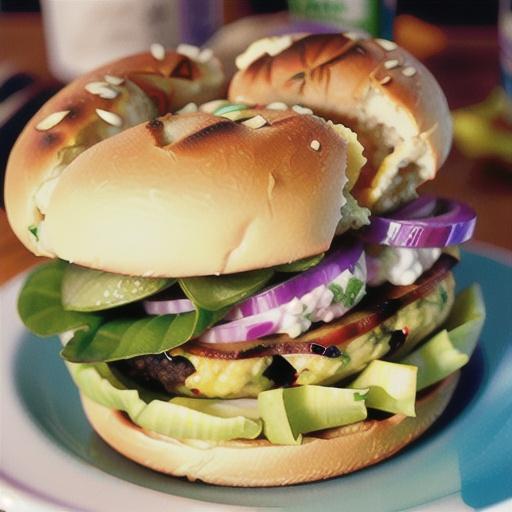 Summer Feta Burger with Gourmet Cheese Spread