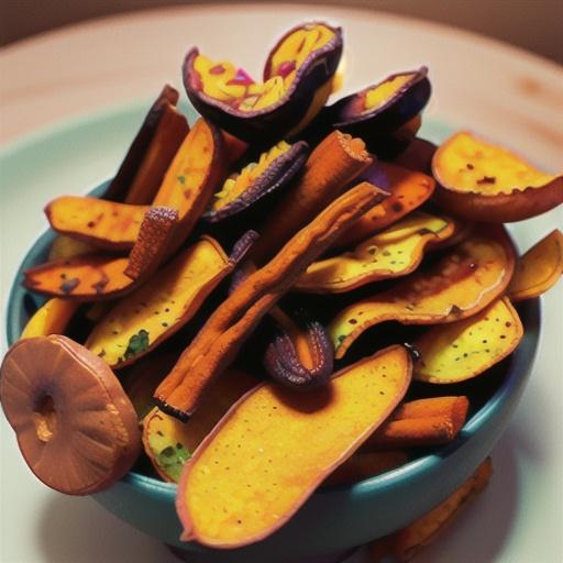 Fried Cinnamon Sweet Potato Chips