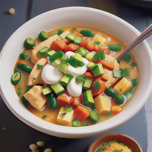 Slow Cooker Cheesy Chicken Enchilada Soup