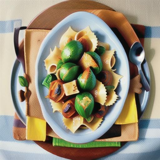Farfalle with marinated artichokes