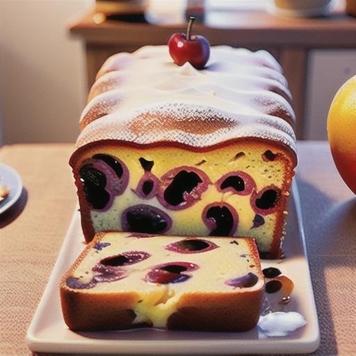 Date and cherry loaf cake