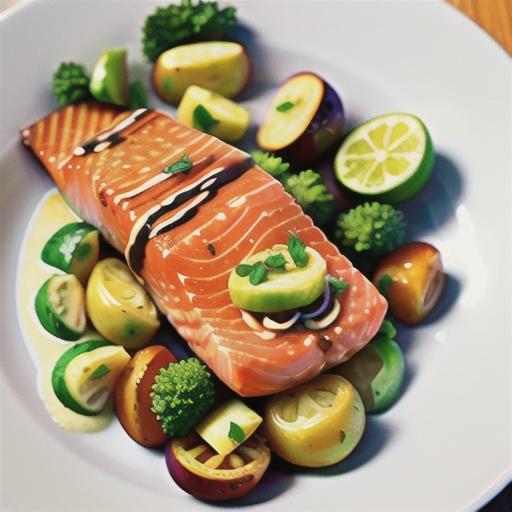 Steamed citrus salmon