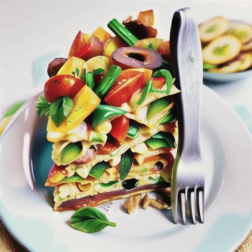 Vegetable and spaghetti frittata