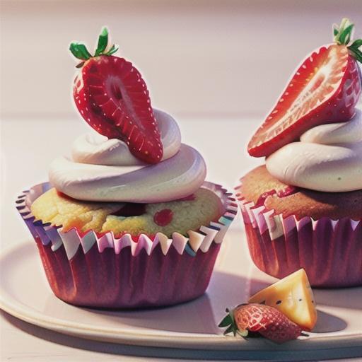 Real Strawberry Cupcakes