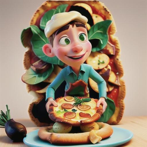 Potato, garlic and rosemary pizza