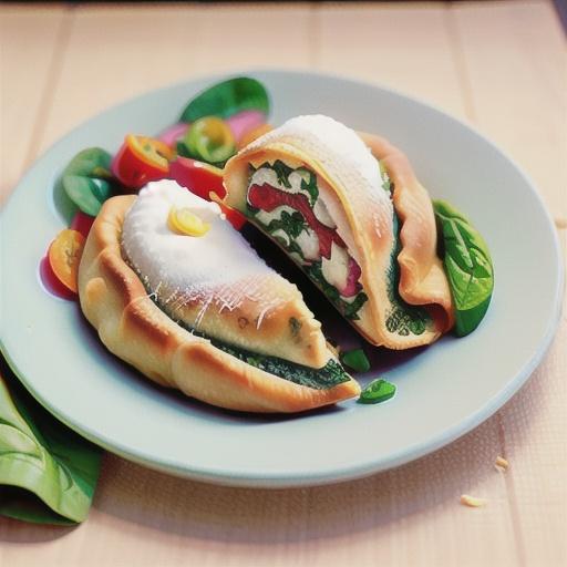 Ricotta & spinach calzone