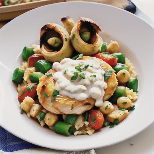 Oven-baked chicken risotto