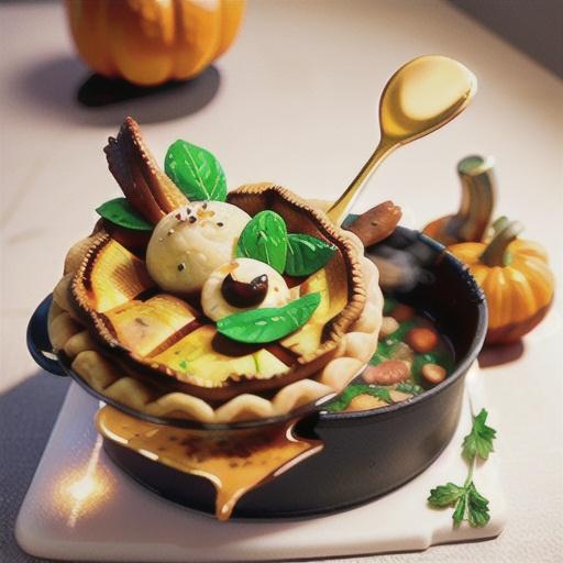 Lamb shank, pumpkin and almond tagine