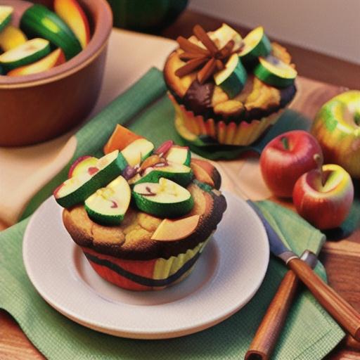 Apple Cinnamon Zucchini Muffins