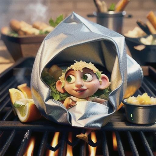 Herbed Shrimp Scampi in a Pouch