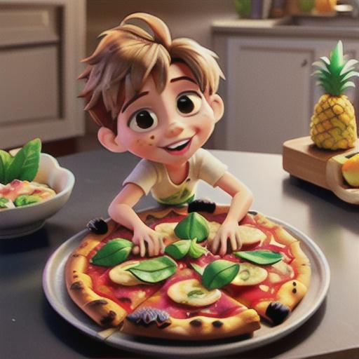Ham and pineapple pizza