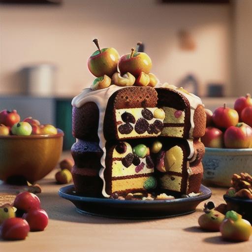 Applesauce Rum-Raisin Cake