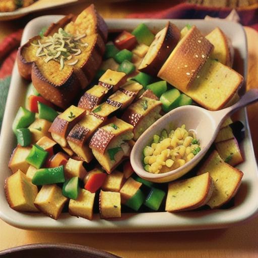 Turkey and Green Chile Stuffing Casserole