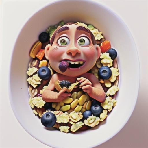 Nashi and blueberry bircher muesli