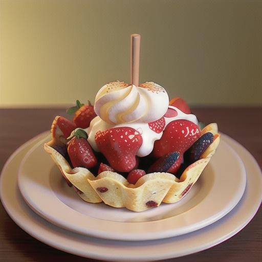 Strawberries and Cream Taco Cup