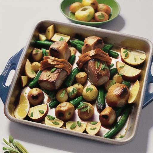 One-pan lamb shanks with lemon potatoes