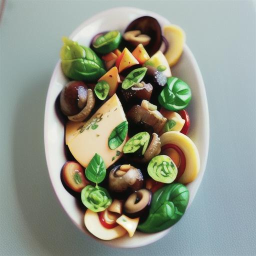 Cheese and spinach mushroom bomb salad