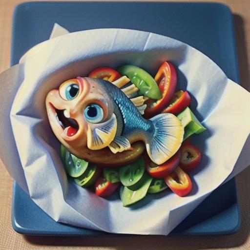 Blue-eye baked in parchment (low-fat)